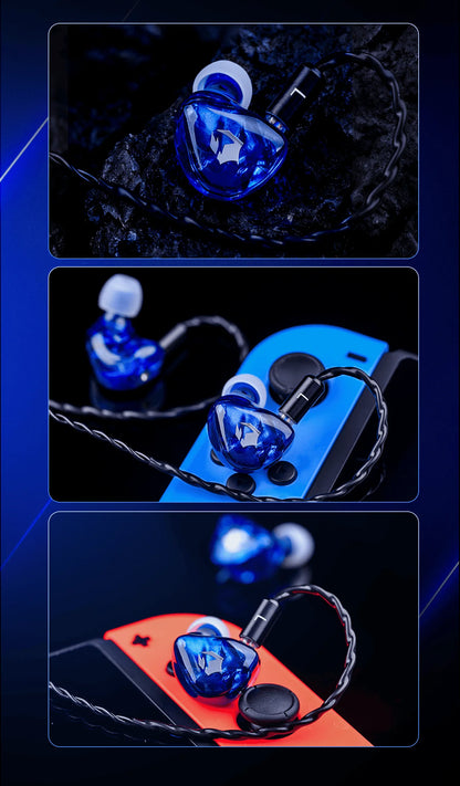 Auriculares gaming HiFi con cable EPZ G10 – Monitores intraaurales Type-C y 3.5mm con DAC, aislamiento de ruido, cable desmontable y micrófono