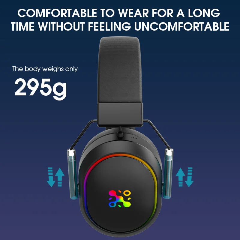 Cuffie da gaming wireless LDON per PS5 PS4, Bluetooth 2.4GHz, audio surround 3D, microfono con cancellazione del rumore, bassa latenza