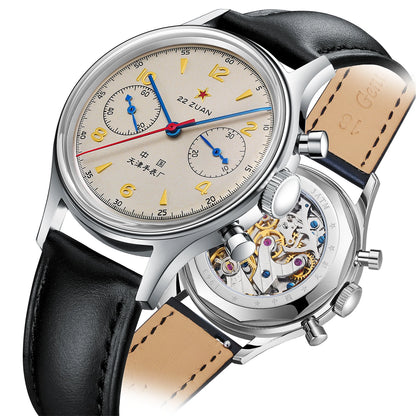Relógio mecânico masculino Seagull 1963 International Edition Pilot Clock ST1901, cronógrafo retro de pulso, aviação da Força Aérea, novo