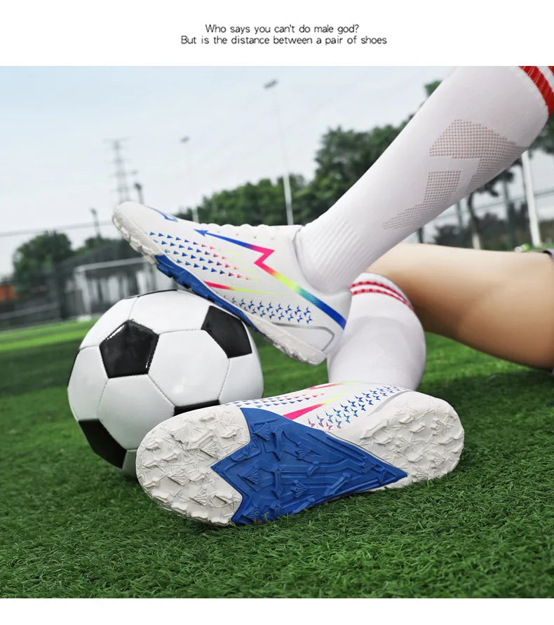 High Quality Mens Soccer Shoes Society Ultralight Turf Soccer Cleats Sneakers Training Football Boots Chuteira Campo 35-45