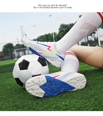 High Quality Mens Soccer Shoes Society Ultralight Turf Soccer Cleats Sneakers Training Football Boots Chuteira Campo 35-45
