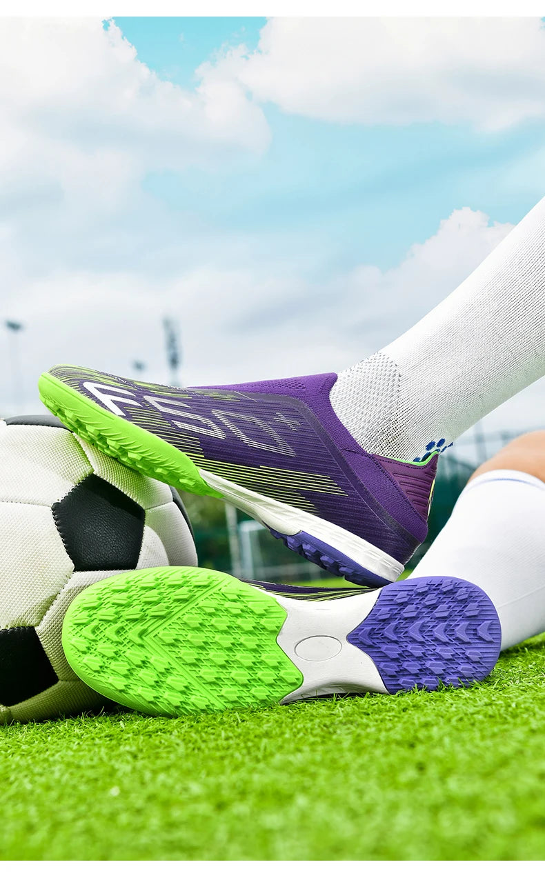New Men Football Boots Non-Slip Match Grass Cleats High-top High-quality Soccer Shoes Futsal Sneakers Indoor Hot-selling Outdoor