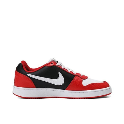 Nike EBERNON Synthetic Leather Low Premium Low Top, Board Shoes, Men's, White and Red AQ1774-101