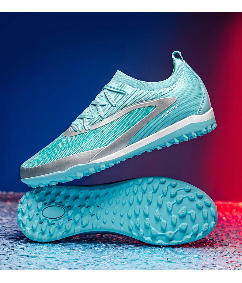 New Men's Football Boots Sport Adult Long Spikes Soccer Shoes Training Outdoor Cleats Breathable Non-Slip Boys Match Comfortable