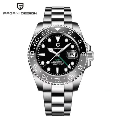 New 1662 PAGANI DESIGN GMT Automatic Watch 40mm Men's Wristwatch Top Brand 100M Waterproof Mechanical Wristwatches for Men Cloc