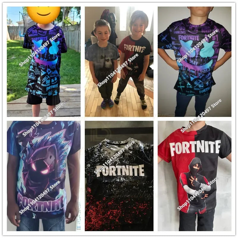 Fortnite T Shirt Men Shoot Game Battle Hero Tshirt Victory Royale Clothing Young Children T-shirts for Boys Girls of 2-14 Years