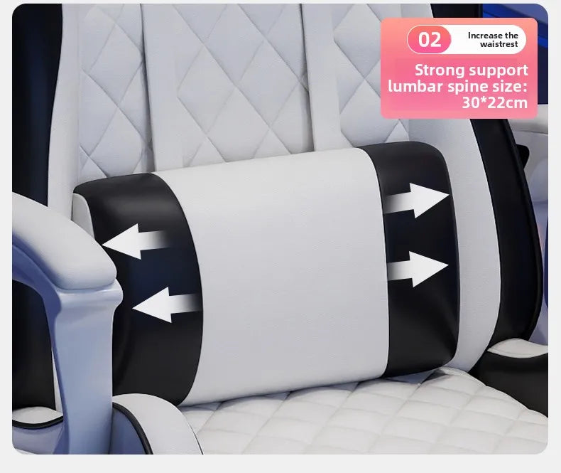 Silla gaming masculina para e-sports, cómoda para estar sentado durante períodos prolongados; silla de ordenador reclinable para momentos de ocio, con respaldo