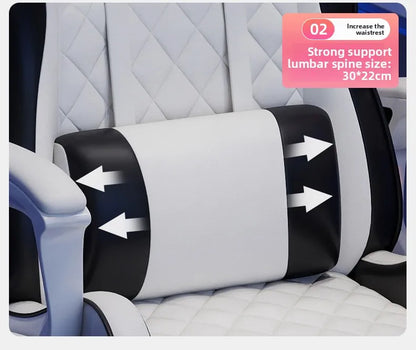 Silla gaming masculina para e-sports, cómoda para estar sentado durante períodos prolongados; silla de ordenador reclinable para momentos de ocio, con respaldo