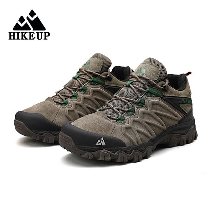HIKEUP Scarpe da trekking in pelle di alta qualità, resistenti, da outdoor sportivo, da uomo, con lacci, per escursionismo, arrampicata e caccia