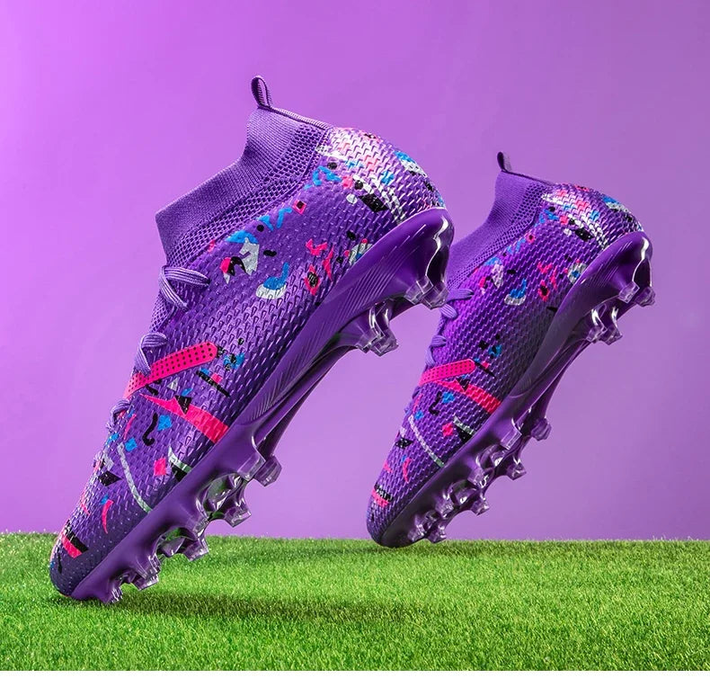 Nouvelles chaussures de football pour hommes, chaussures d'entraînement, crampons de football, baskets de match, chaussures de sport pour terrain gazonné, antidérapantes, professionnelles, ultralégères, unisexes.