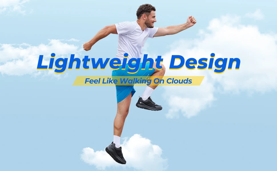 Scarpe da camminata FitVille da uomo, larghezza ampia, massima ammortizzazione, sneakers sportive leggere per alleviare il dolore da fascite plantare