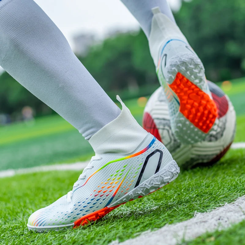 Men Football Boots Professional Outdoor Unisex Soccer Shoes Soccer Training Turf Futsal Match Grass Cleats Non-slip Breathable