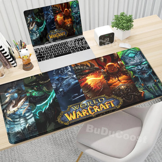 Ανιμέ World of Warcraft Επιφάνεια Γραφείου Gaming Mouse Pad Αξεσουάρ Υπολογιστή XXL με Ραμμένες Άκρες Χαλάκι Πληκτρολογίου και Ποντικιού για Gamer Επιφάνεια Γραφείου