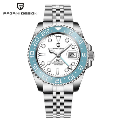 New 1662 PAGANI DESIGN GMT Automatic Watch 40mm Men's Wristwatch Top Brand 100M Waterproof Mechanical Wristwatches for Men Cloc
