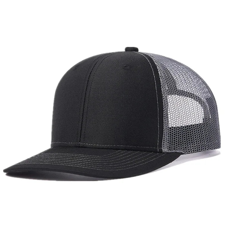Hot Sale Unisex Cap Slight Curved Brim Style Trucker Hat  Men & Women Casual Outdoor Breathable Summer Cap