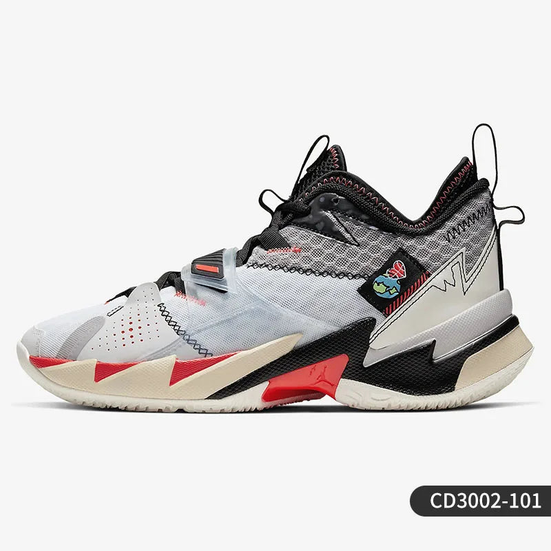 Zapatillas de baloncesto Nike Genuine JORDAN para hombre, de caña media, acolchadas y resistentes CD3002-101