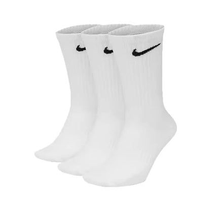 Nike Casual Cushioned Mid-Cut Basketball Socks Unisex Combo Pack White SX7667-100