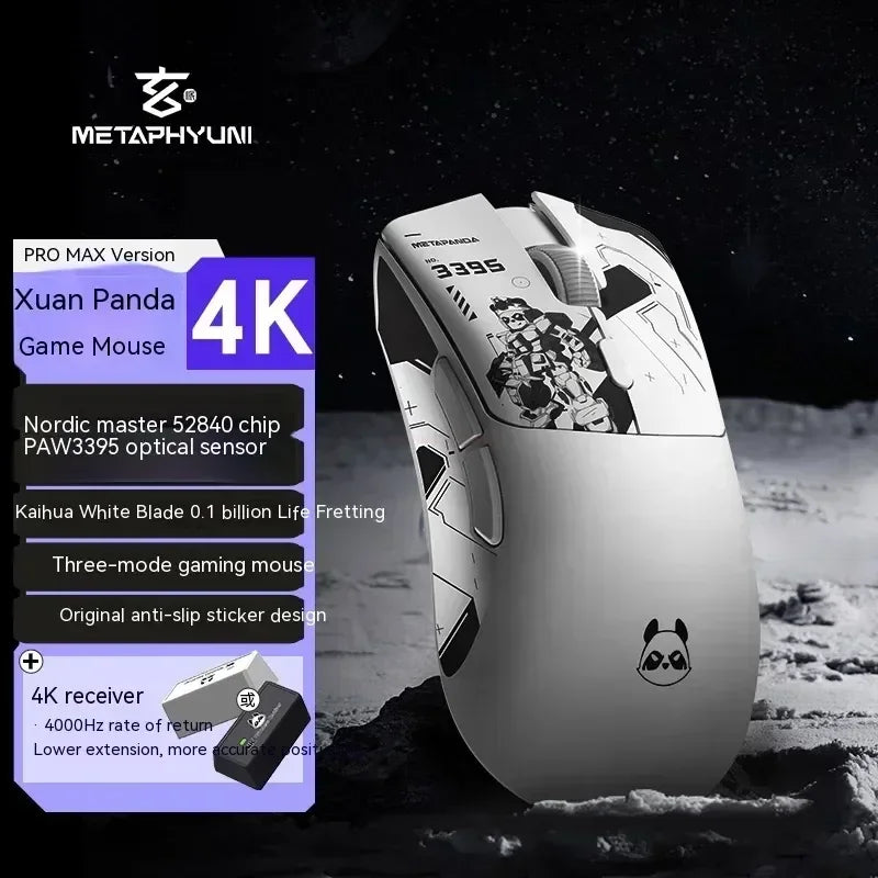 Ratón inalámbrico Metaphyuni Metapanda P1 Pro Max, PAW3395, baja latencia, ligero, para e-sports y gaming, ergonómico, regalo para gamer de PC