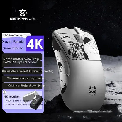 Ratón inalámbrico Metaphyuni Metapanda P1 Pro Max, PAW3395, baja latencia, ligero, para e-sports y gaming, ergonómico, regalo para gamer de PC