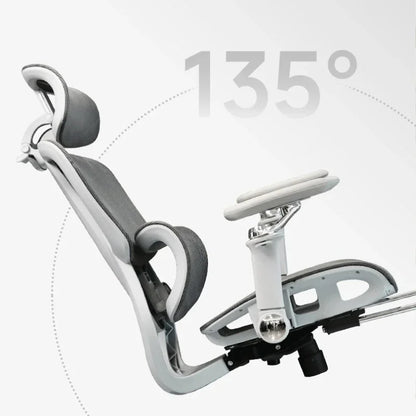 Chaise de bureau ergonomique pour ordinateur, fauteuil inclinable pour le bureau à domicile et le gaming, avec support lombaire réglable, appui-tête et accoudoirs en maille