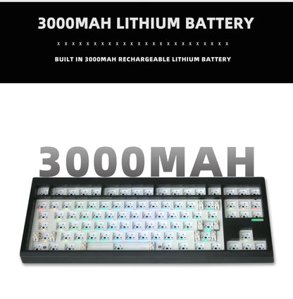 Kit de teclado mecánico ZUOYA GMK87L con estructura gasket, programable VIA/QMK, hot-swap, tres modos, inalámbrico, RGB