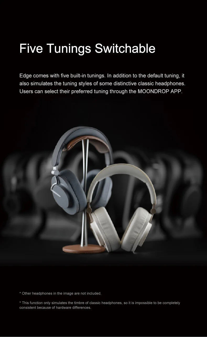 MOONDROP EDGE High-Fidelity Portable Wireless ANC Headphone Bluetooth 5.4 LDAC headset