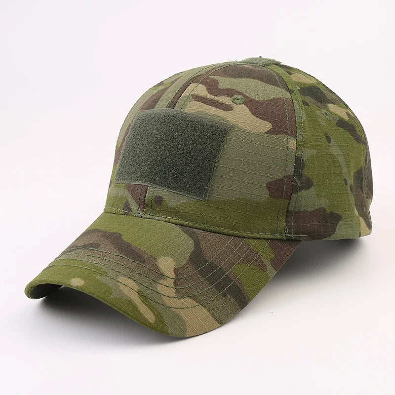 Tactical Camo Baseball Cap with Patch - Adjustable & Durable, The Viral Must-Have for Outdoor, Hunting and Tactical Activities