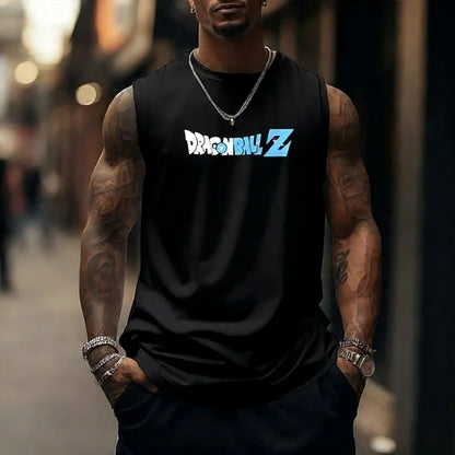 Canotta fitness da uomo Dragon Ball Z Super Blue Vegeta in stile rétro americano Y2K Harajuku, nuova collezione primavera-estate, T-shirt per uso quotidiano