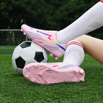 High Quality Mens Soccer Shoes Society Ultralight Turf Soccer Cleats Sneakers Training Football Boots Chuteira Campo 35-45