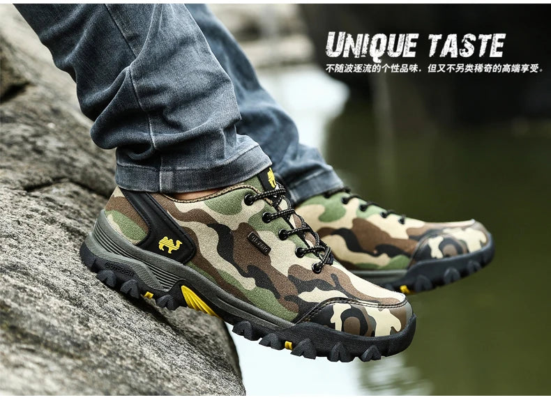 Casual Shoes Men Summer Outdoor Sneakers Women’s Footwear Trainer Waterproof Camouflage Army Shoe Male Military Shoes Tennis Jeans
