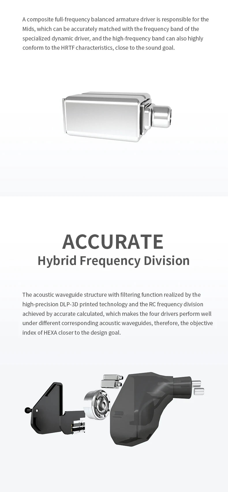Auricolari cablati ibridi Truthear HEXA 1DD+3BA – Monitor in-ear IEM ad alta fedeltà con cavo placcato argento 0.78 2Pin