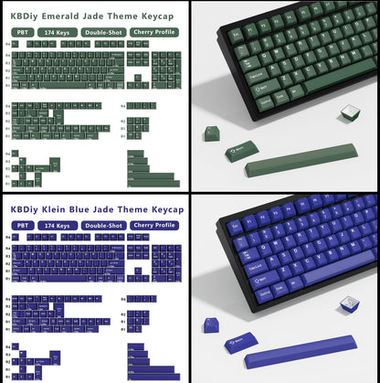 KBDiy 174 teclas/set teclas PBT GMK Apollo Double Shot minimalistas perfil ISO Cherry para teclado mecánico gaming, compatibles con MX