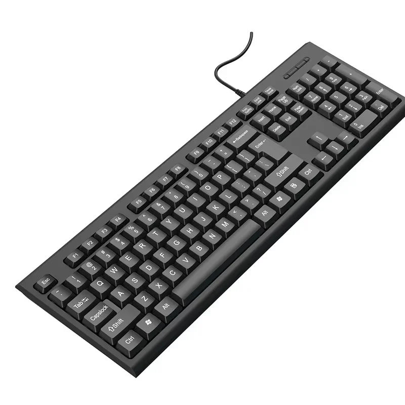 Teclado gaming RGB USB con cable de 104 teclas, cable de 1.3M, teclado de membrana con sensación mecánica para PC, portátil, Windows e IOS
