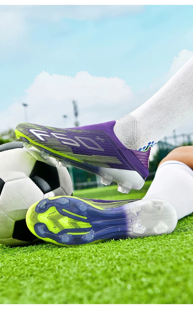 Nouvelles chaussures de football pour hommes, chaussures de futsal d'intérieur antidérapantes, crampons de match de haute qualité, chaussures de football, baskets, chaussures montantes pour terrain gazonné et extérieur