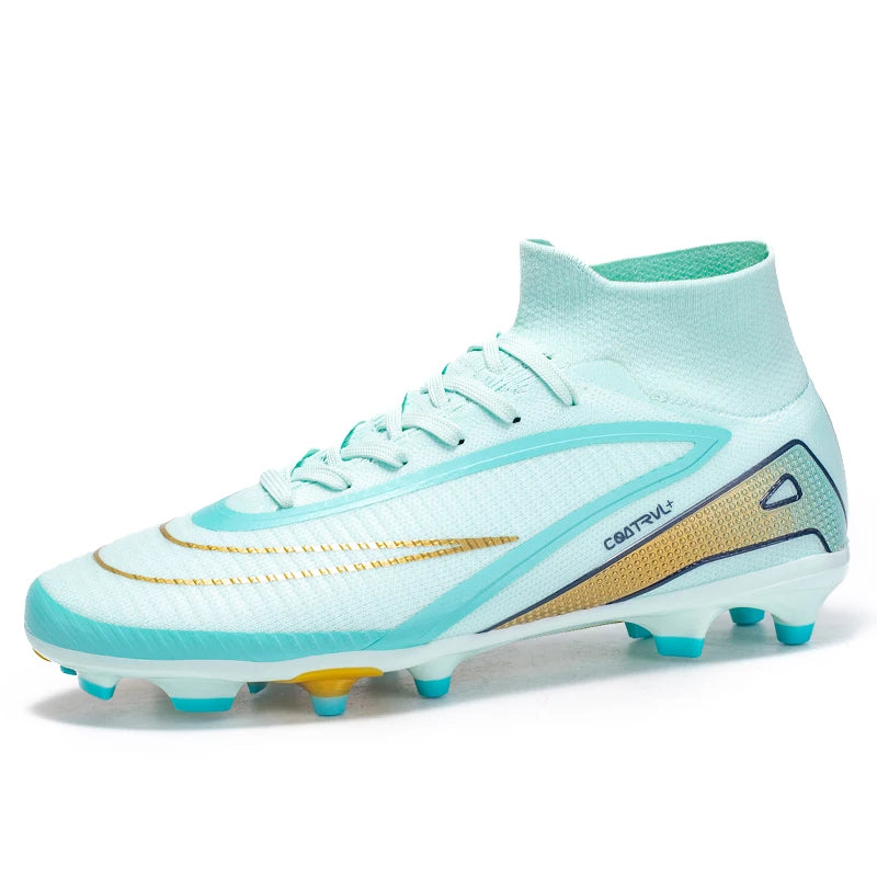Chaussures de football montantes pour hommes, crampons longs, chaussures de football pour adultes, légères, entraînement sportif professionnel