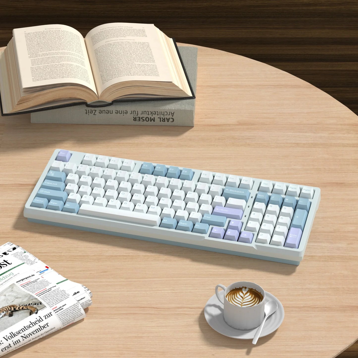 Keycaps KBDiy GMK Illusion perfil Cherry de PBT de doble inyección ISO para kit de teclado mecánico gamer, estilo retro gaming