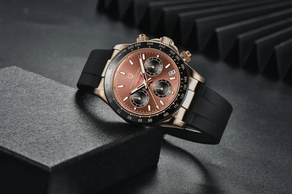 Nuovo originale PAGANI DESIGN PD-1664 orologio da uomo di lusso, movimento al quarzo giapponese VK63, zaffiro, impermeabile, cronografo, oro