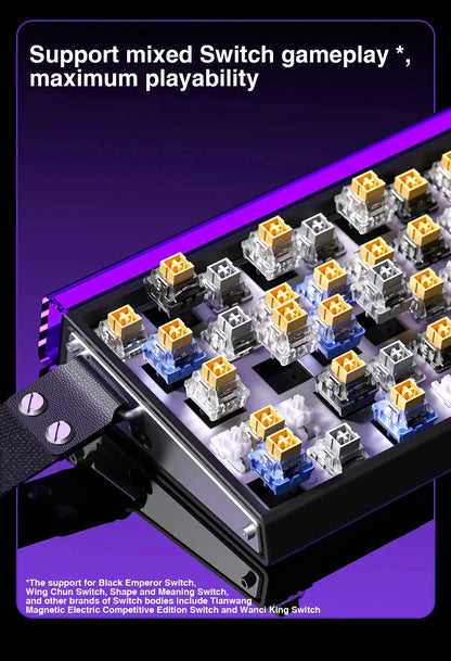 Tastiera AULA HERO 68HE con switch magnetici RGB, tastiera meccanica gaming Rapid Trigger, polling rate 8K, cablata, eSport personalizzata