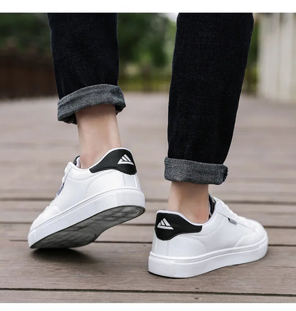 Scarpe casual da skateboard da uomo, scarpe bianche per il tempo libero all’aperto, sneakers traspiranti da camminata, scarpe basse, scarpe da uomo 39-48