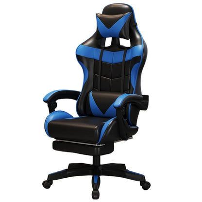 Gaming Chair for Home Office Internet Cafe Computer Swivel Chair with Elastic Back Support for Streamers Ergonomic Long
