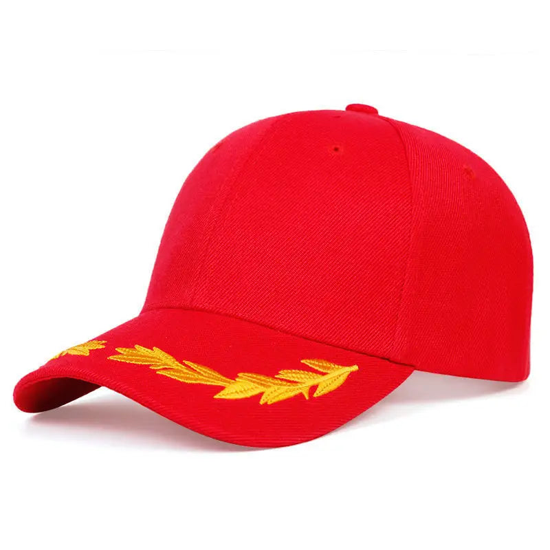 Cappellino da baseball regolabile da uomo con logo personalizzato, per primavera e autunno, ricamo a spiga di grano tinta unita, cappellino trucker fashion da donna, cappello con visiera FS parasole
