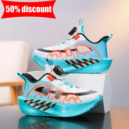 Scarpe da corsa per bambini in mesh comodo, scarpe da tennis ammortizzanti per allenamento outdoor da bambino, nuove scarpe casual traforate e traspiranti