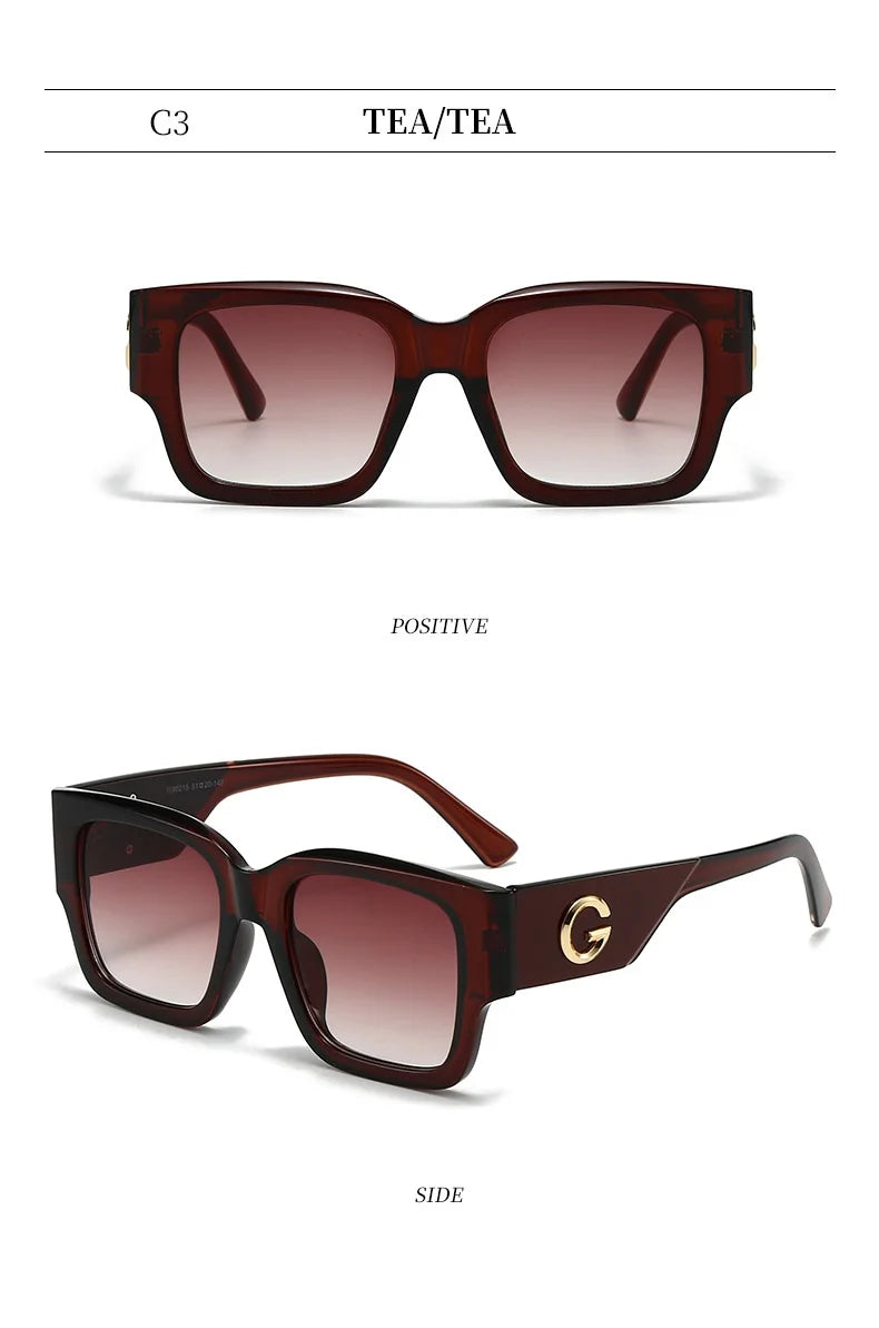 Luxury Brand G Fashion Sunglasses For Women And Men European and American Stylish Square Designer Glasses Unisex Eyewear UV400
