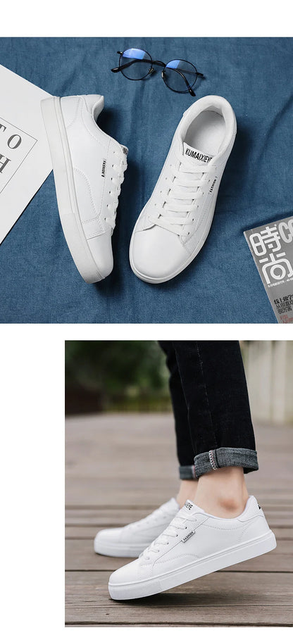 Scarpe casual da skateboard da uomo, scarpe bianche per il tempo libero all’aperto, sneakers traspiranti da camminata, scarpe basse, scarpe da uomo 39-48