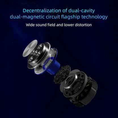 EPZ Q1 Pro Yunshuilan Wired HiFi Bass Earbuds IEM Gaming Earphones with Mic, 10mm Dual Magnetic Driver, Detachable 0.78mm 2-Pin Cable