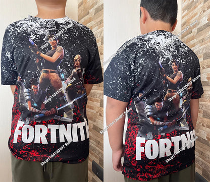 Camiseta 3D Battle Royale Fortnite, camisetas para hombres y mujeres, niños y niñas, tops de dibujos animados Victory, ropa para adolescentes, camisetas y tops infantiles de héroes de videojuegos