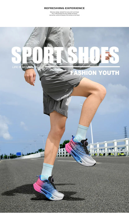 Running Shoes Carbon Board Speciality Marathon Men Sports Breathable Lightweight Women's Comfortable Athletic Nonskid Sneakers