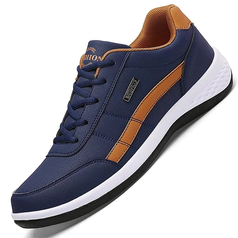 Pantofi din piele pentru bărbați, adidași, pantofi casual la modă, pantofi italieni respirabili pentru timp liber, adidași pentru bărbați, încălțăminte antiderapantă, pantofi vulcanizați pentru bărbați