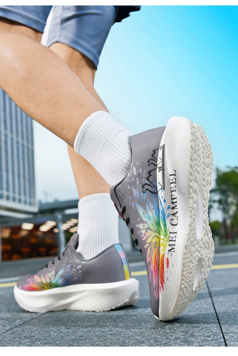 Scarpe da running 2026 con nuovo motivo Eagle, piastra in carbonio, scarpe sportive da maratona ultraleggere, traspiranti e ammortizzate per allenamento di corsa