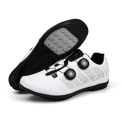 Zapatillas de ciclismo ultraligeras, transpirables y ligeras, con suelas rígidas compatibles con SPD para entrenamiento y competición en bicicleta de carretera y montaña